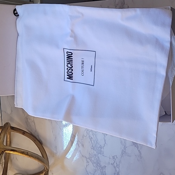 MOSCHINO LOGO BAND LEATHER SNEAKERS SZ EU 40 - Picture 9 of 17